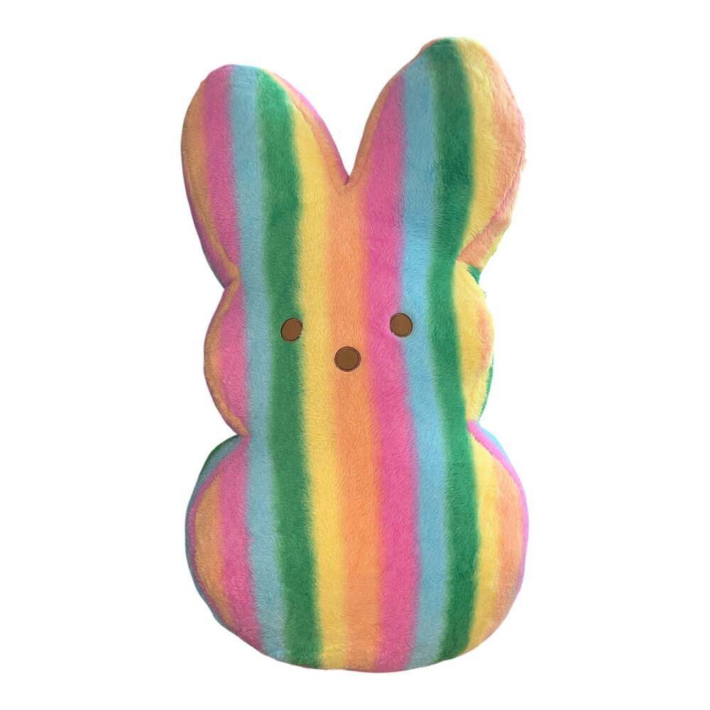 Peeps 42-inch Jumbo Rainbow Striped Bunny Plush